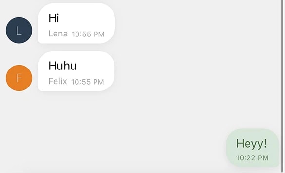 Ausschnitt eines Gruppenchats